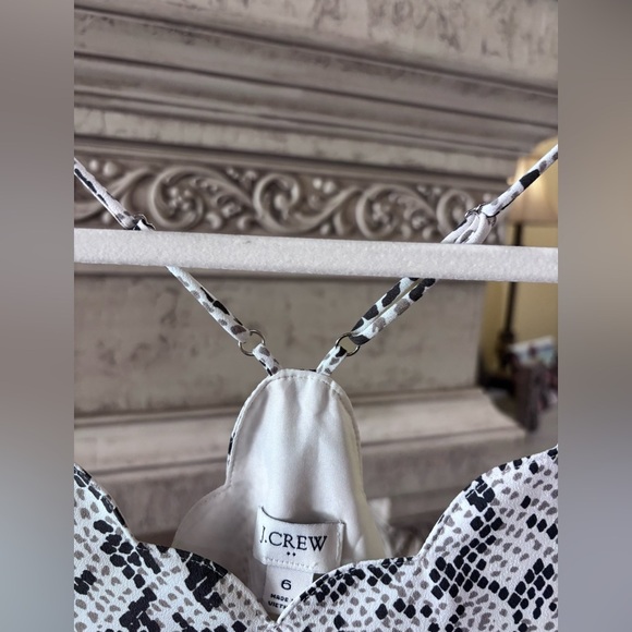 J Crew Snakeskin Print Halter Tank Top Style Blouse Size 6 - Picture 3 of 12